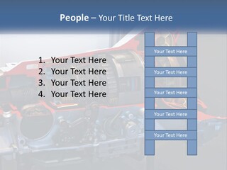 A Car Engine Is Shown With The Name Of The Engine PowerPoint Template