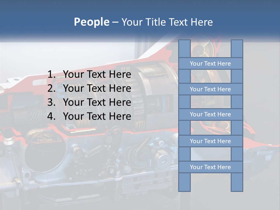 A Car Engine Is Shown With The Name Of The Engine PowerPoint Template