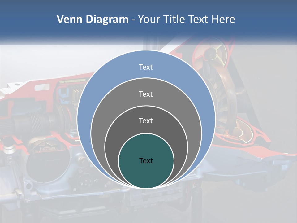 A Car Engine Is Shown With The Name Of The Engine PowerPoint Template