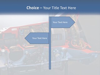 A Car Engine Is Shown With The Name Of The Engine PowerPoint Template