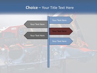 A Car Engine Is Shown With The Name Of The Engine PowerPoint Template