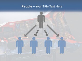 A Car Engine Is Shown With The Name Of The Engine PowerPoint Template