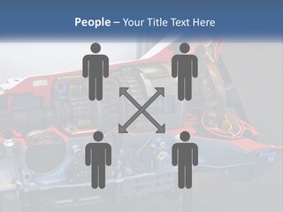 A Car Engine Is Shown With The Name Of The Engine PowerPoint Template