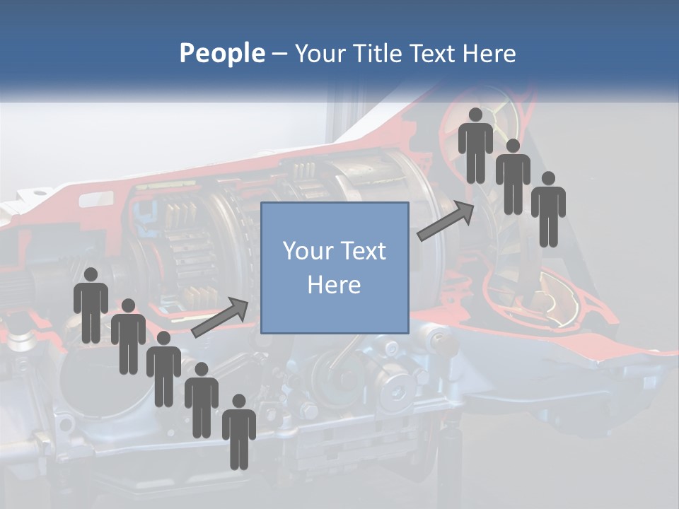 A Car Engine Is Shown With The Name Of The Engine PowerPoint Template
