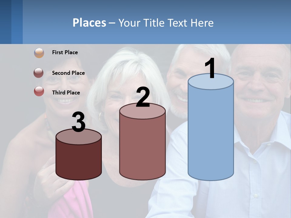 A Group Of Older People Posing For A Picture PowerPoint Template