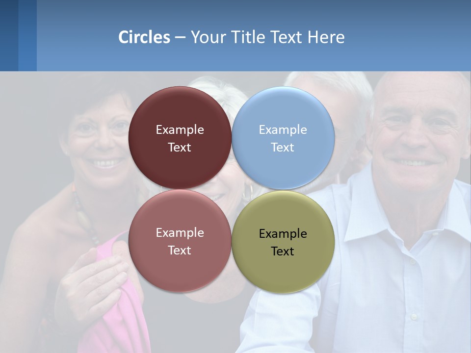 A Group Of Older People Posing For A Picture PowerPoint Template