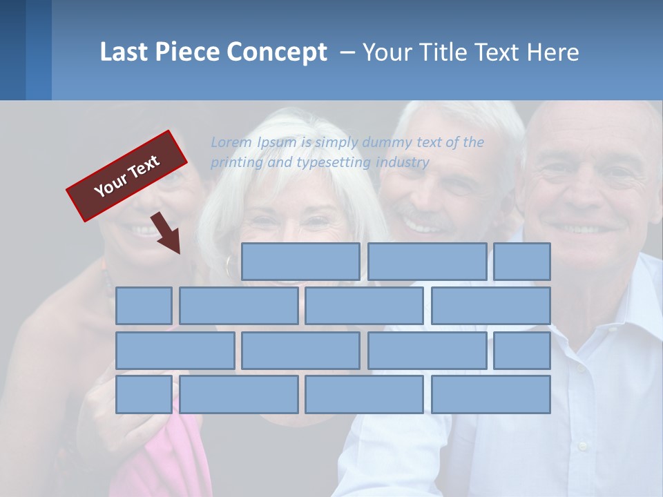 A Group Of Older People Posing For A Picture PowerPoint Template