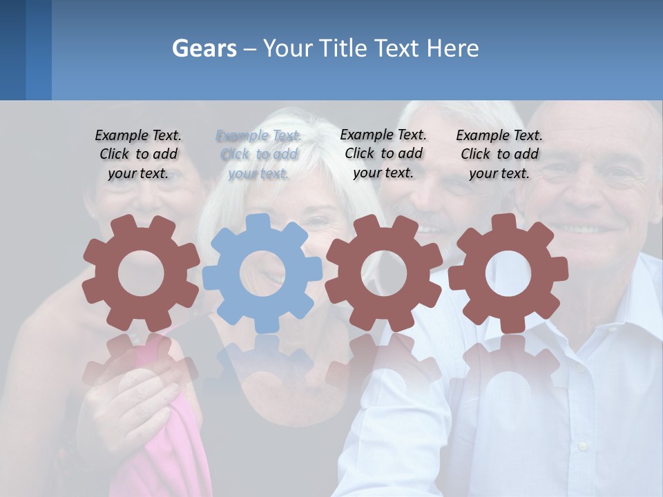 A Group Of Older People Posing For A Picture PowerPoint Template