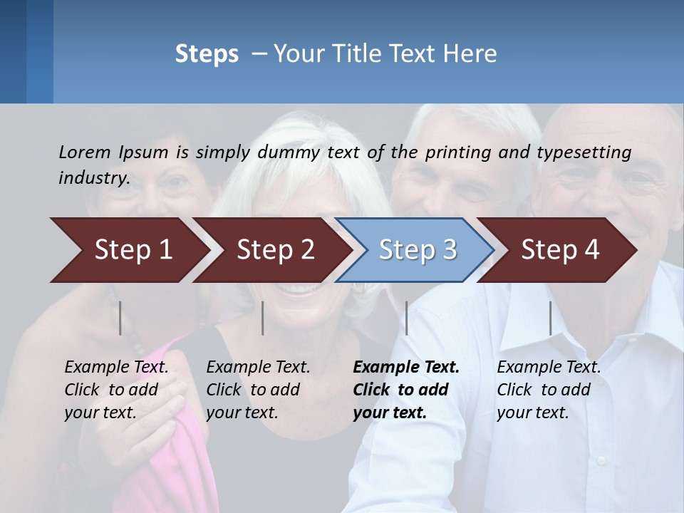 A Group Of Older People Posing For A Picture PowerPoint Template