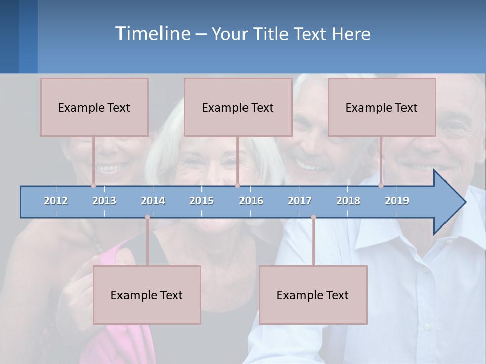 A Group Of Older People Posing For A Picture PowerPoint Template