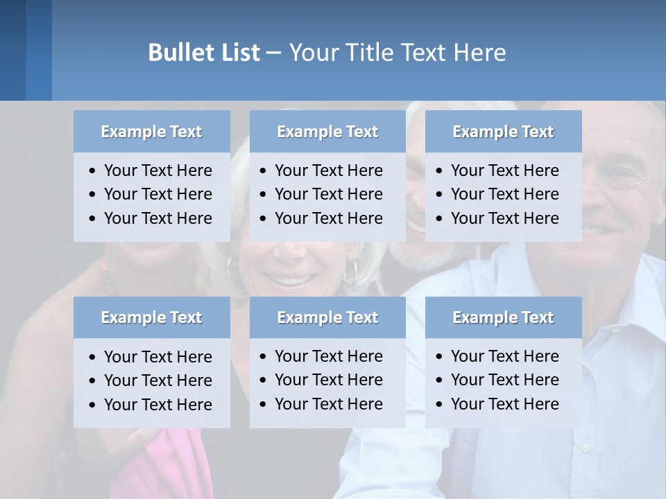 A Group Of Older People Posing For A Picture PowerPoint Template