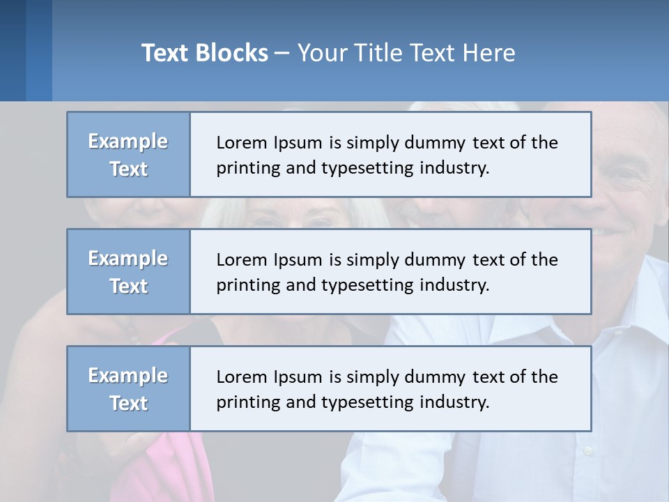 A Group Of Older People Posing For A Picture PowerPoint Template