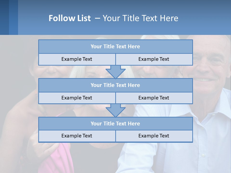 A Group Of Older People Posing For A Picture PowerPoint Template