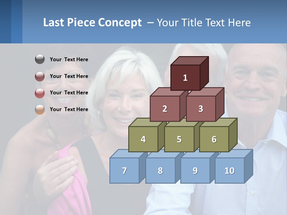 A Group Of Older People Posing For A Picture PowerPoint Template