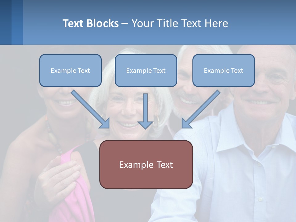 A Group Of Older People Posing For A Picture PowerPoint Template