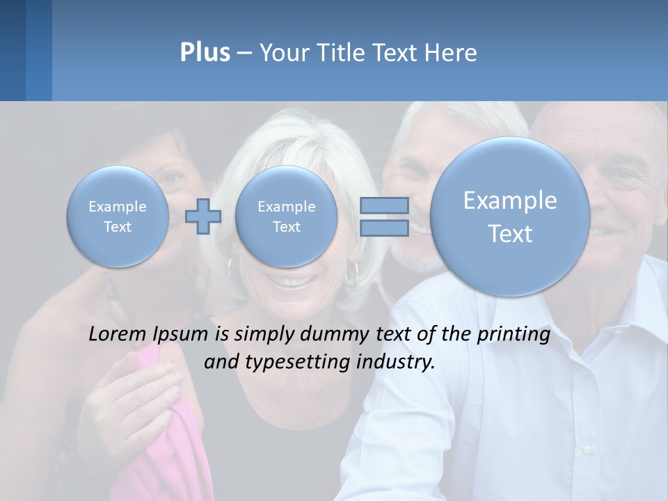A Group Of Older People Posing For A Picture PowerPoint Template