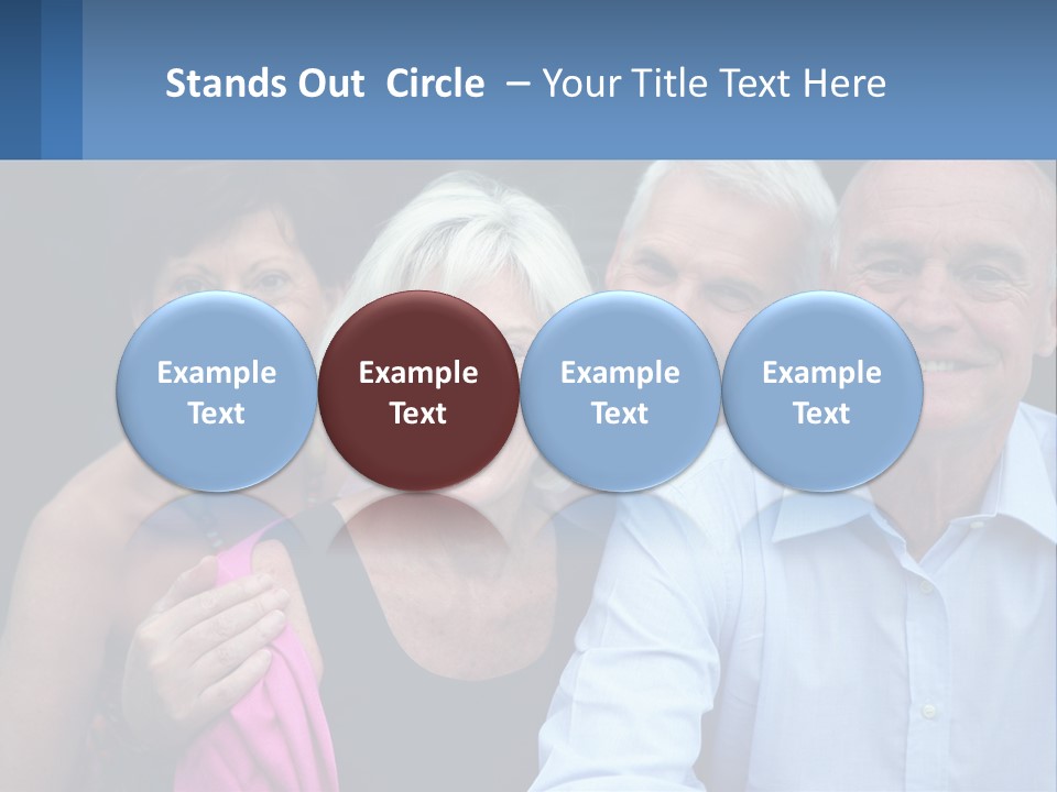 A Group Of Older People Posing For A Picture PowerPoint Template