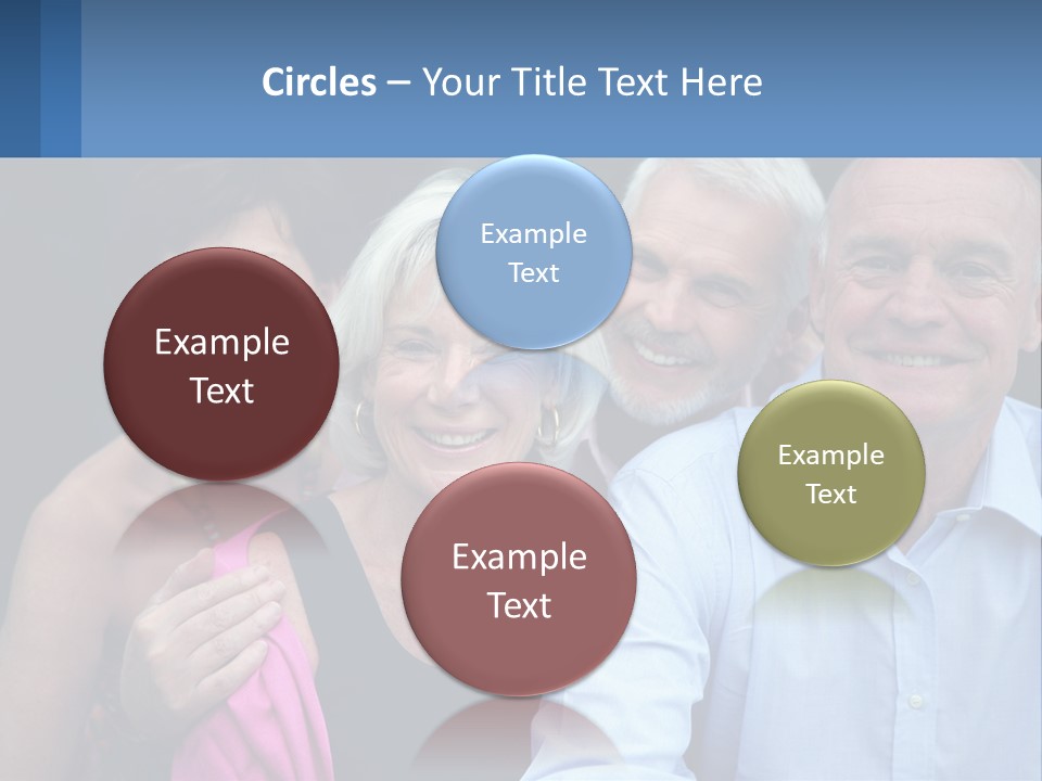 A Group Of Older People Posing For A Picture PowerPoint Template