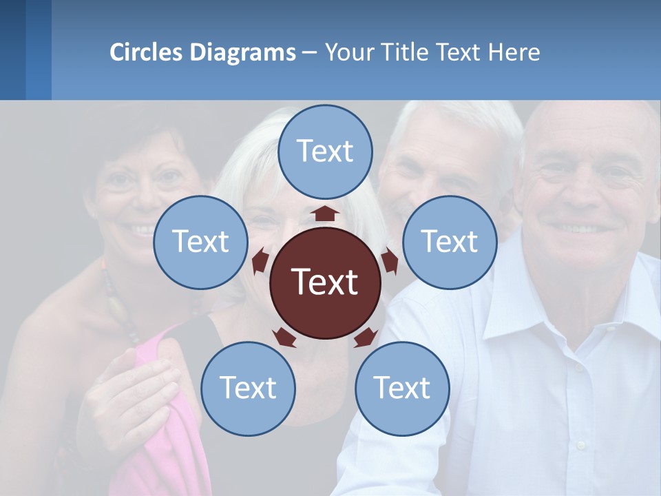 A Group Of Older People Posing For A Picture PowerPoint Template