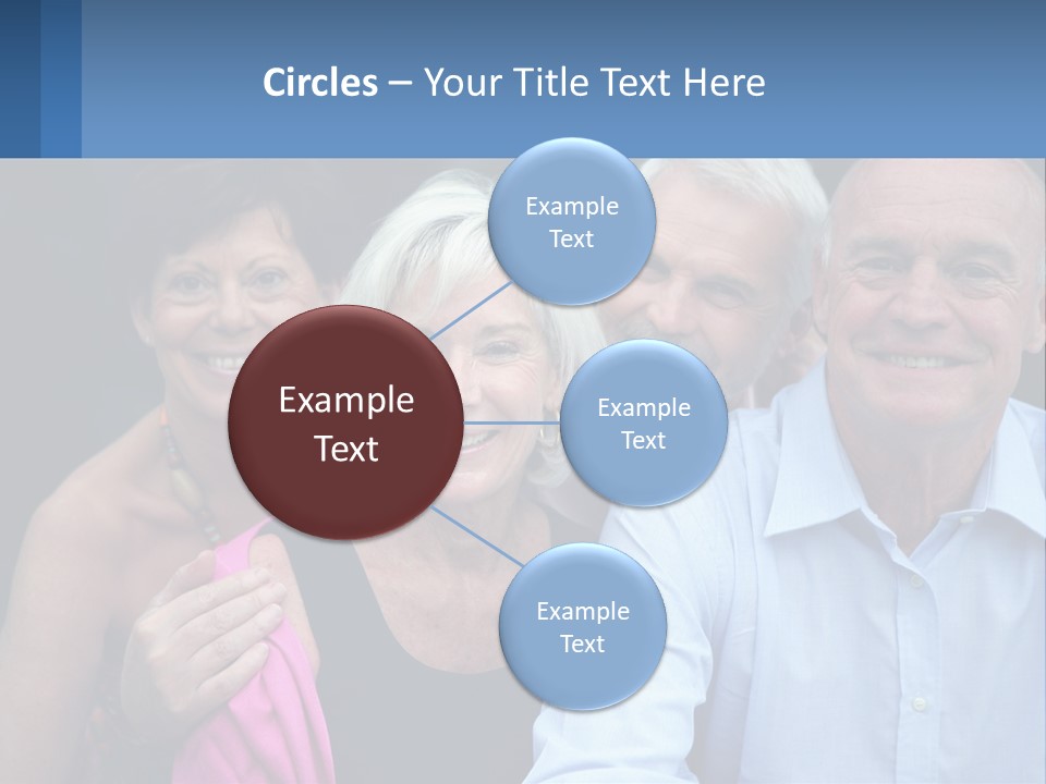 A Group Of Older People Posing For A Picture PowerPoint Template