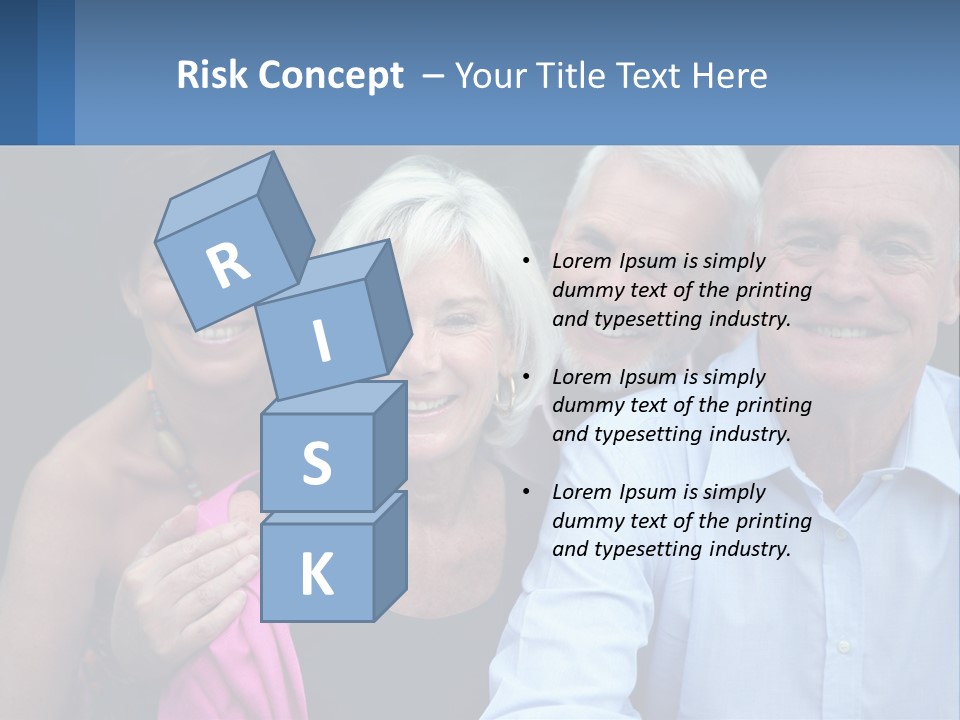 A Group Of Older People Posing For A Picture PowerPoint Template