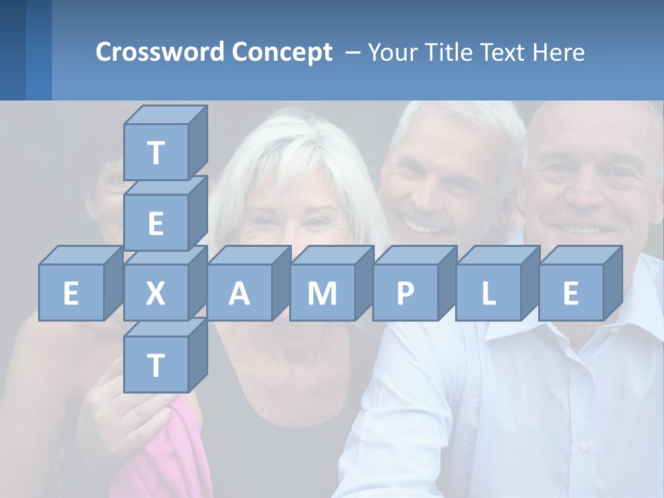 A Group Of Older People Posing For A Picture PowerPoint Template