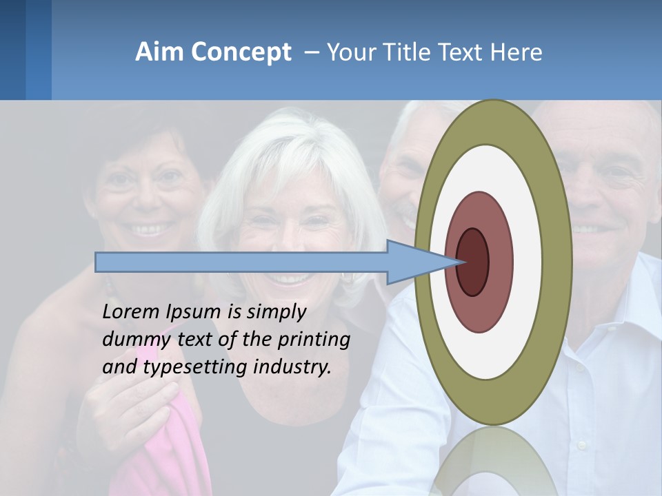 A Group Of Older People Posing For A Picture PowerPoint Template