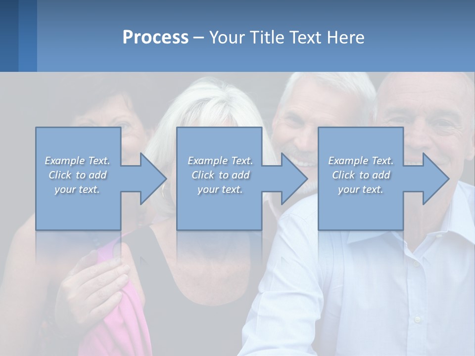 A Group Of Older People Posing For A Picture PowerPoint Template