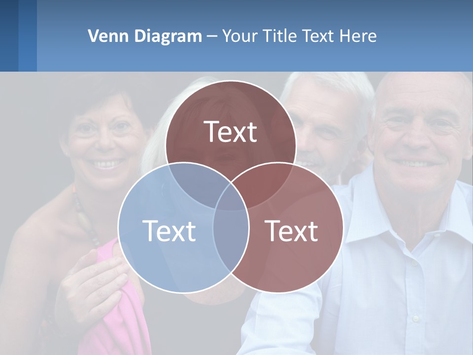 A Group Of Older People Posing For A Picture PowerPoint Template
