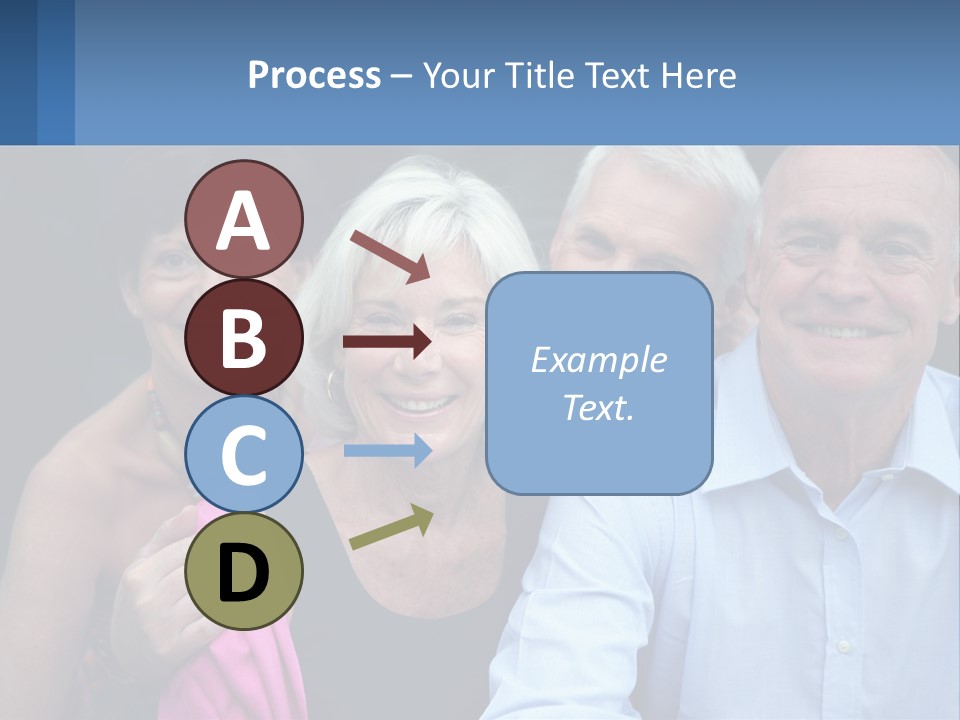 A Group Of Older People Posing For A Picture PowerPoint Template