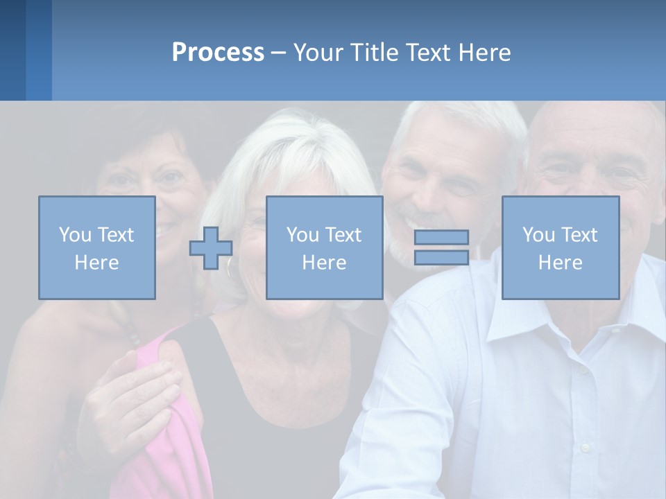 A Group Of Older People Posing For A Picture PowerPoint Template