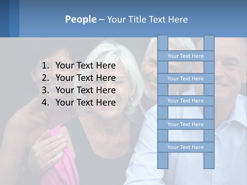 A Group Of Older People Posing For A Picture PowerPoint Template