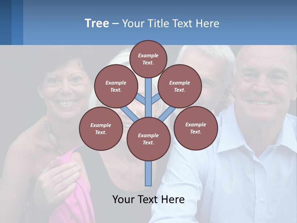 A Group Of Older People Posing For A Picture PowerPoint Template