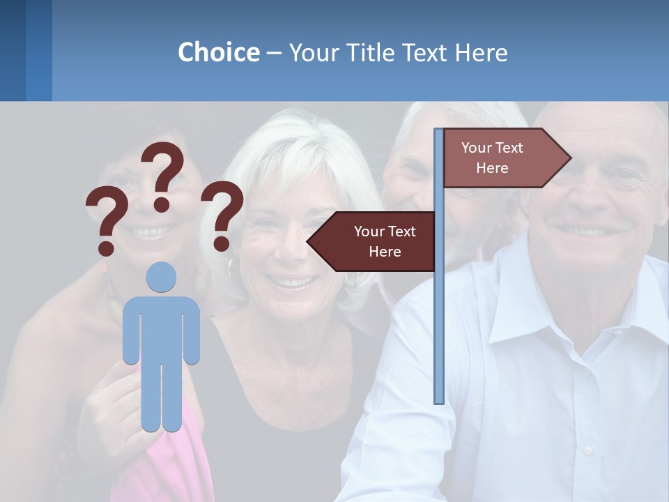 A Group Of Older People Posing For A Picture PowerPoint Template