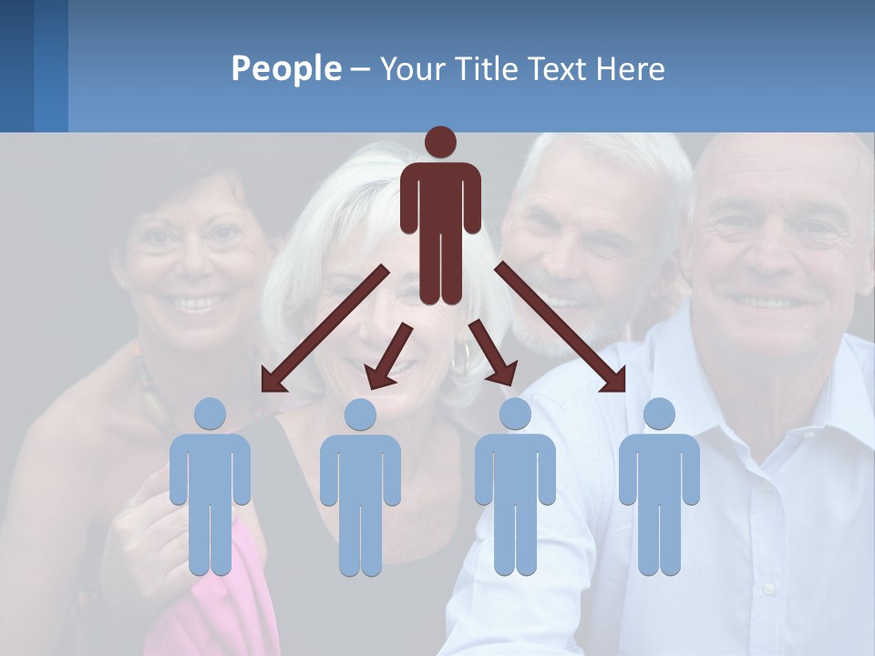A Group Of Older People Posing For A Picture PowerPoint Template