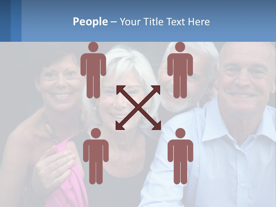 A Group Of Older People Posing For A Picture PowerPoint Template