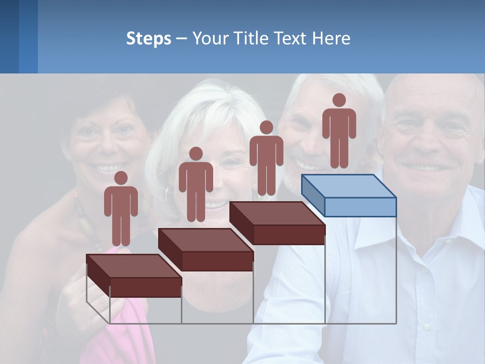 A Group Of Older People Posing For A Picture PowerPoint Template