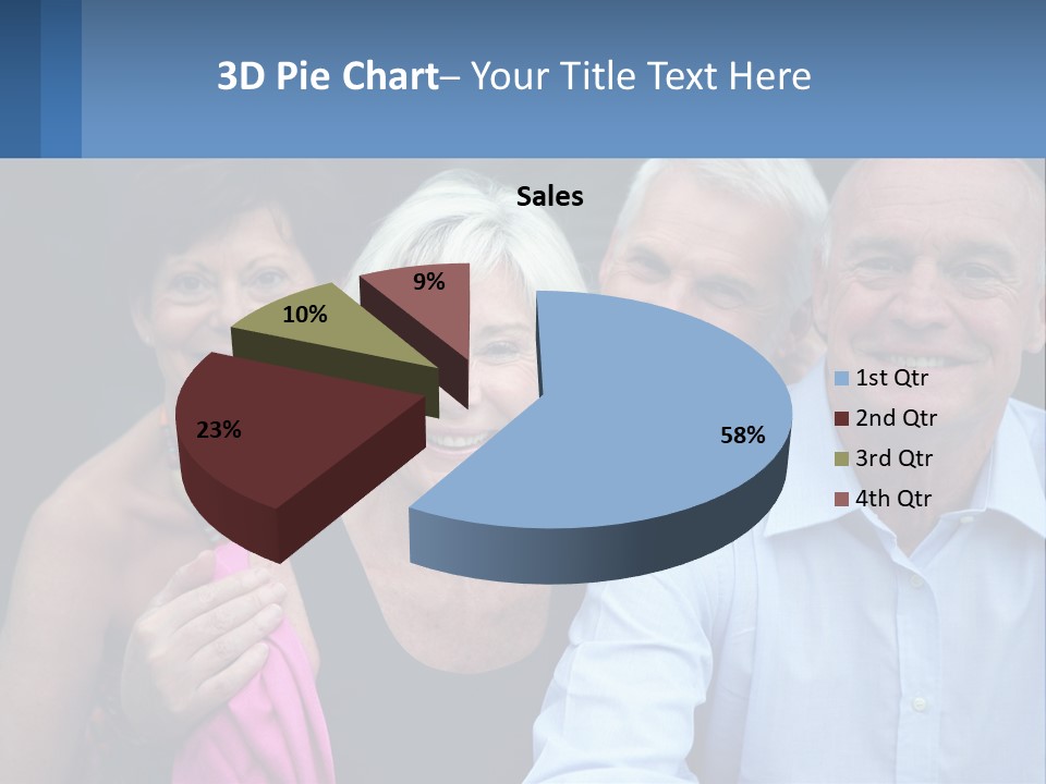 A Group Of Older People Posing For A Picture PowerPoint Template