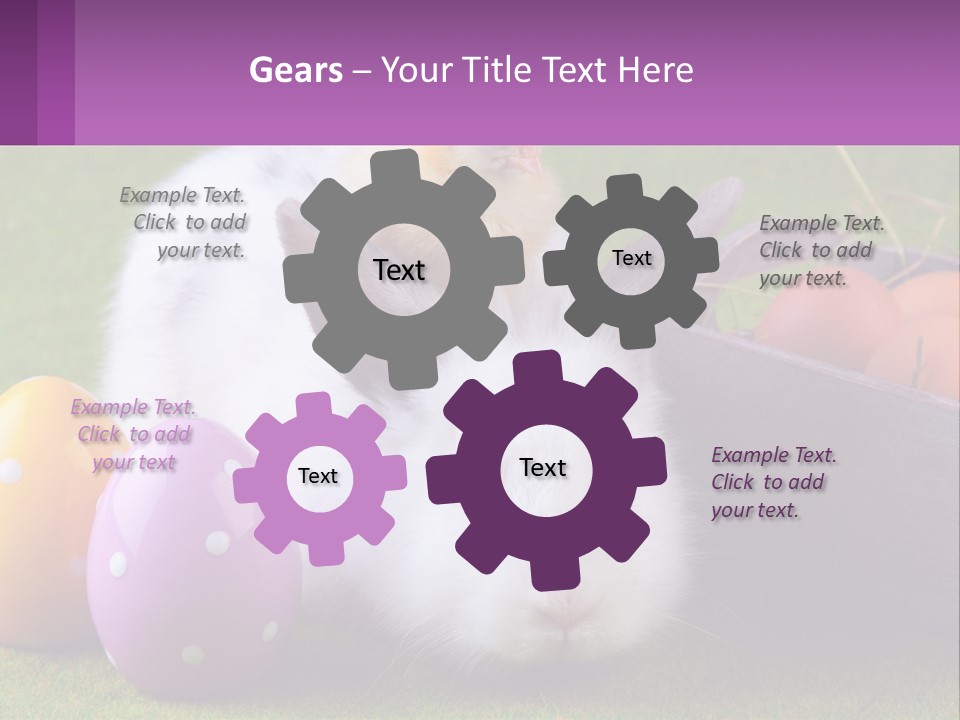 A Small Chicken Sitting On Top Of An Easter Basket PowerPoint Template