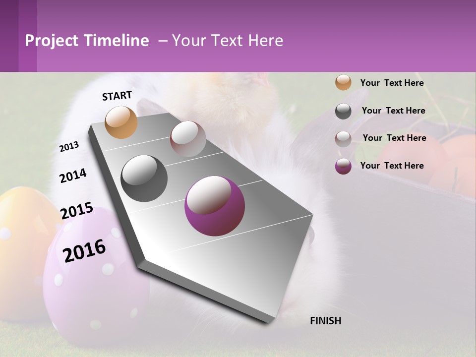 A Small Chicken Sitting On Top Of An Easter Basket PowerPoint Template
