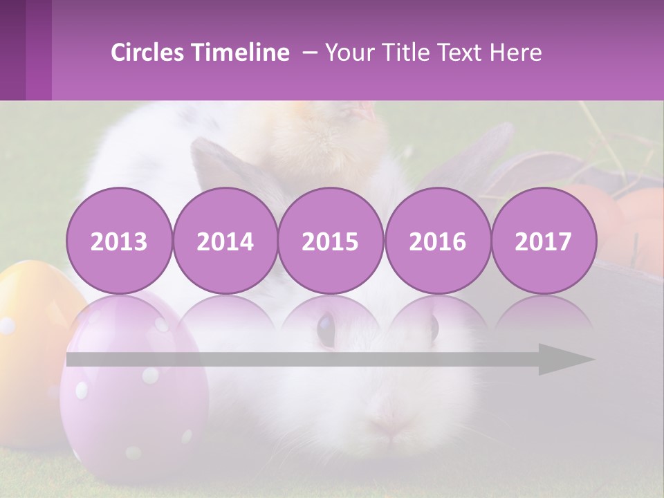 A Small Chicken Sitting On Top Of An Easter Basket PowerPoint Template