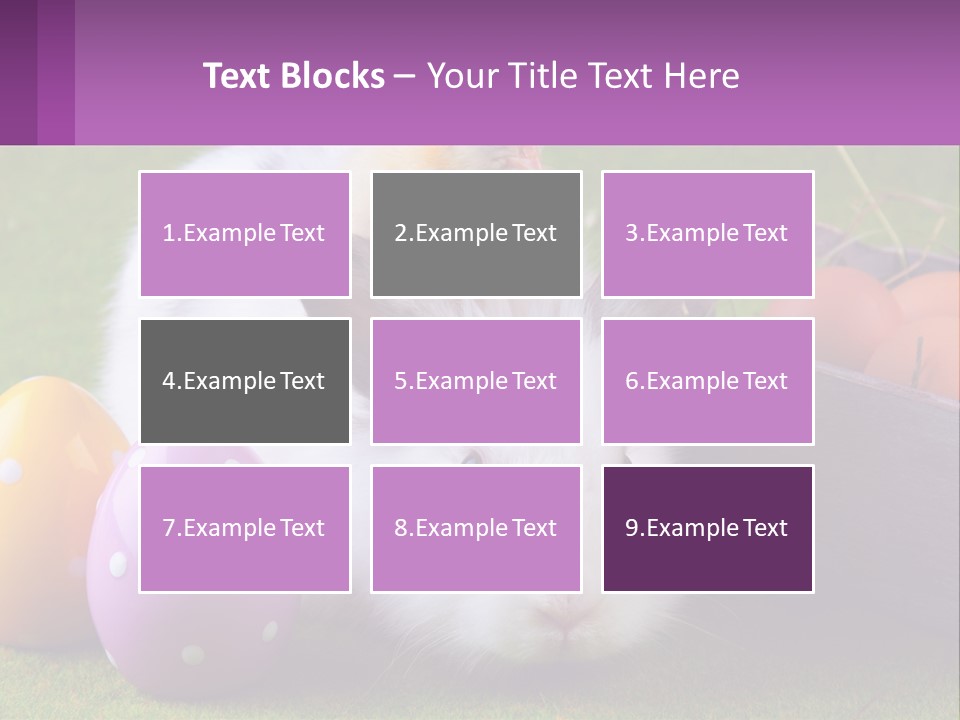 A Small Chicken Sitting On Top Of An Easter Basket PowerPoint Template