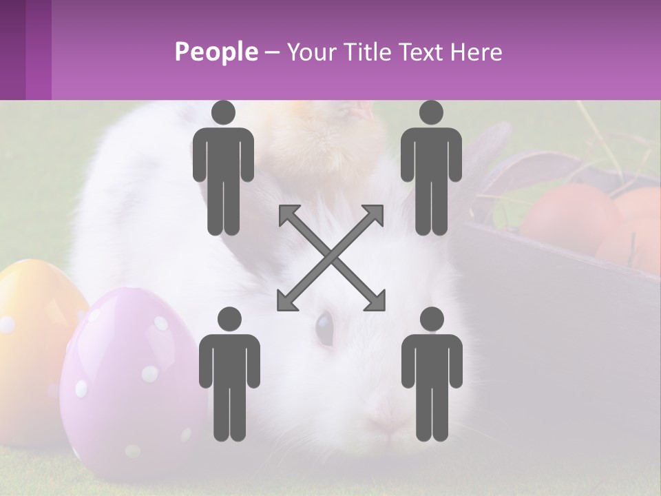 A Small Chicken Sitting On Top Of An Easter Basket PowerPoint Template