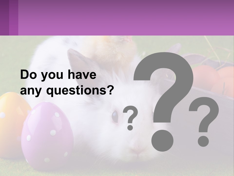 A Small Chicken Sitting On Top Of An Easter Basket PowerPoint Template