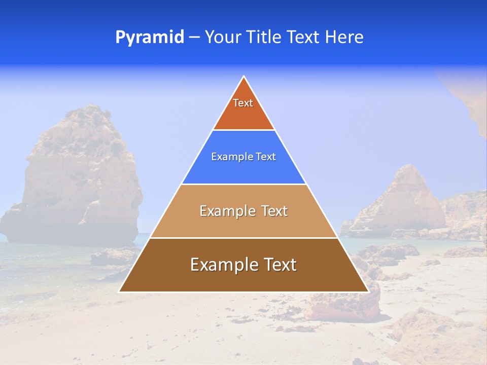 A Rocky Beach With A Rock Formation In The Background PowerPoint Template