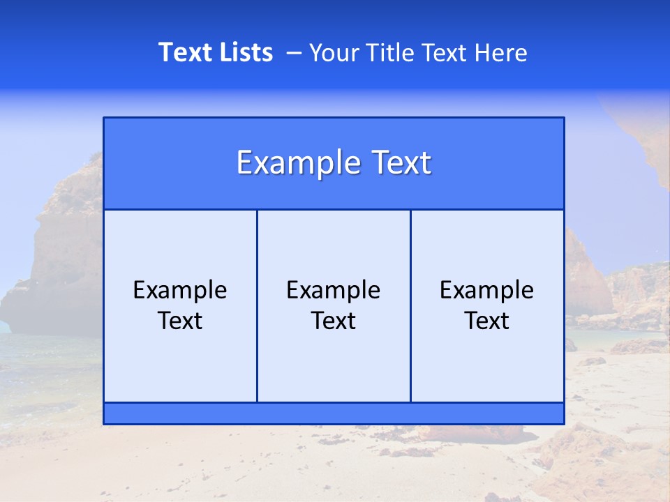 A Rocky Beach With A Rock Formation In The Background PowerPoint Template