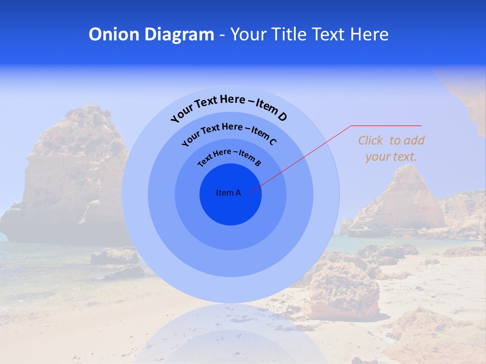 A Rocky Beach With A Rock Formation In The Background PowerPoint Template