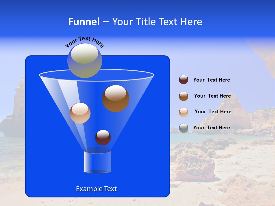 A Rocky Beach With A Rock Formation In The Background PowerPoint Template