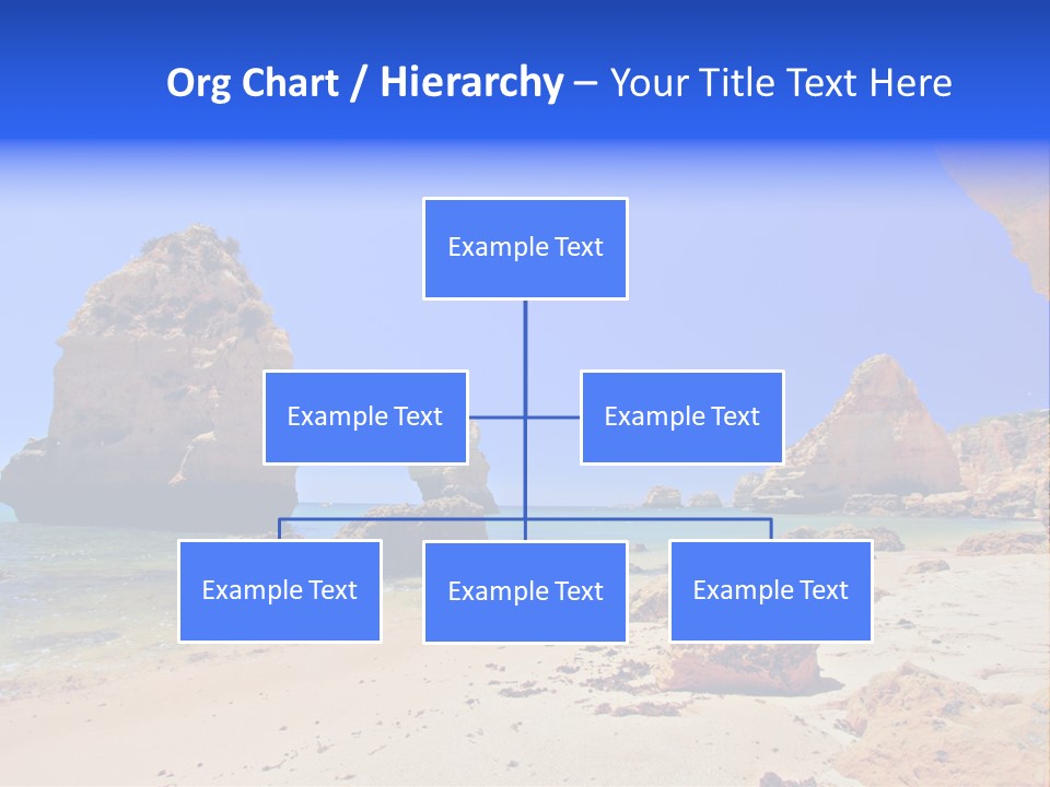 A Rocky Beach With A Rock Formation In The Background PowerPoint Template