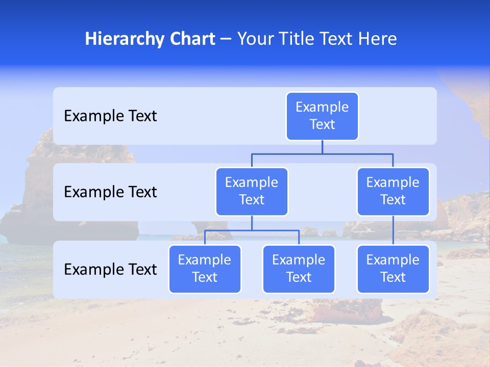 A Rocky Beach With A Rock Formation In The Background PowerPoint Template